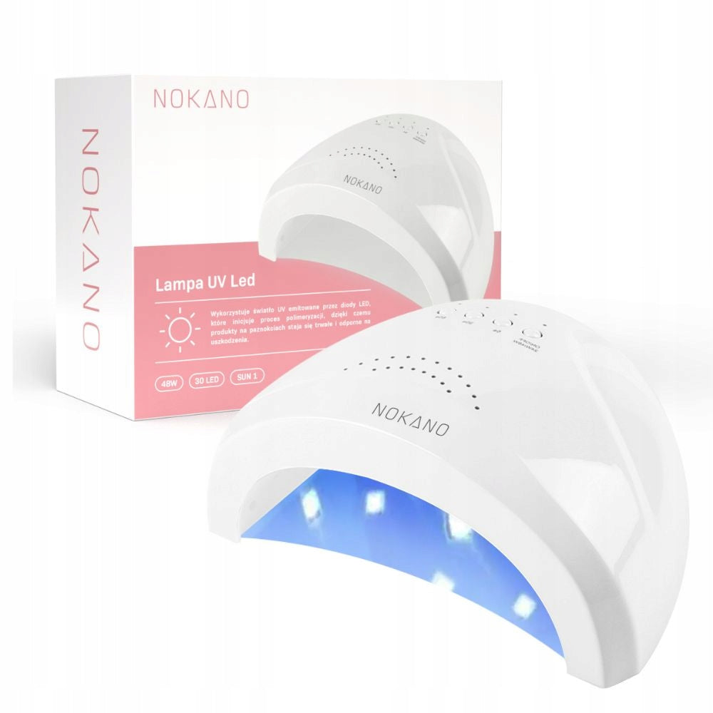 NAIL LAMP NOKANO Professional For Hybrids UV LED Gels SUN1 White 48W