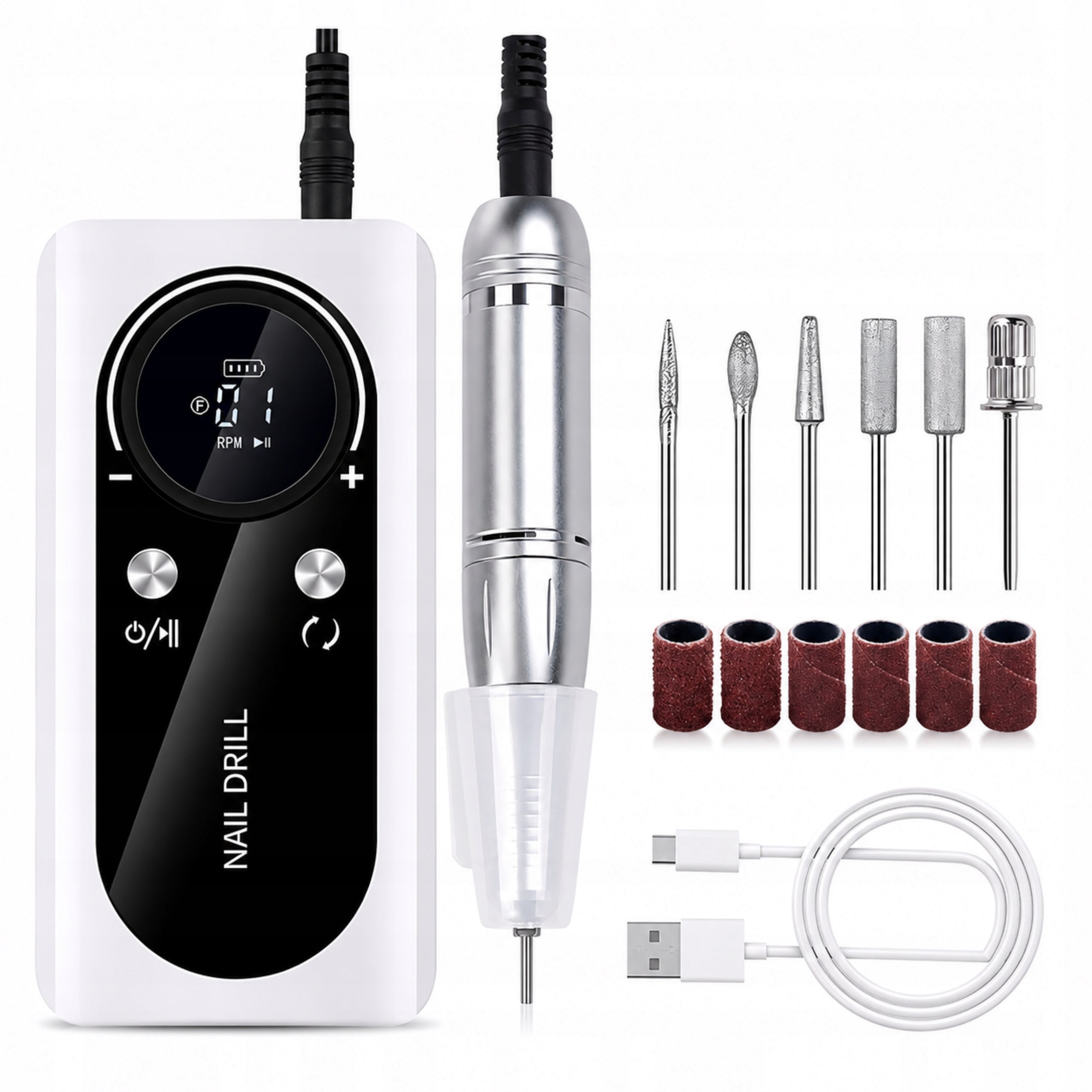 NAIL MILLING MACHINE 30W 45000RPM LCD WIRELESS HYBRIDS PRO