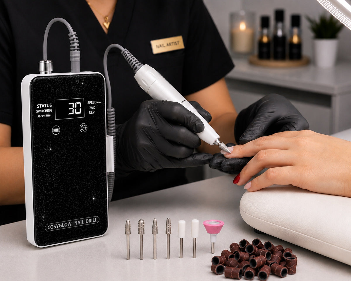 NAIL MILLING MACHINE COSYGLOW 36W 30000RPM LCD CORDLESS + ACCESSORIES Medical device no