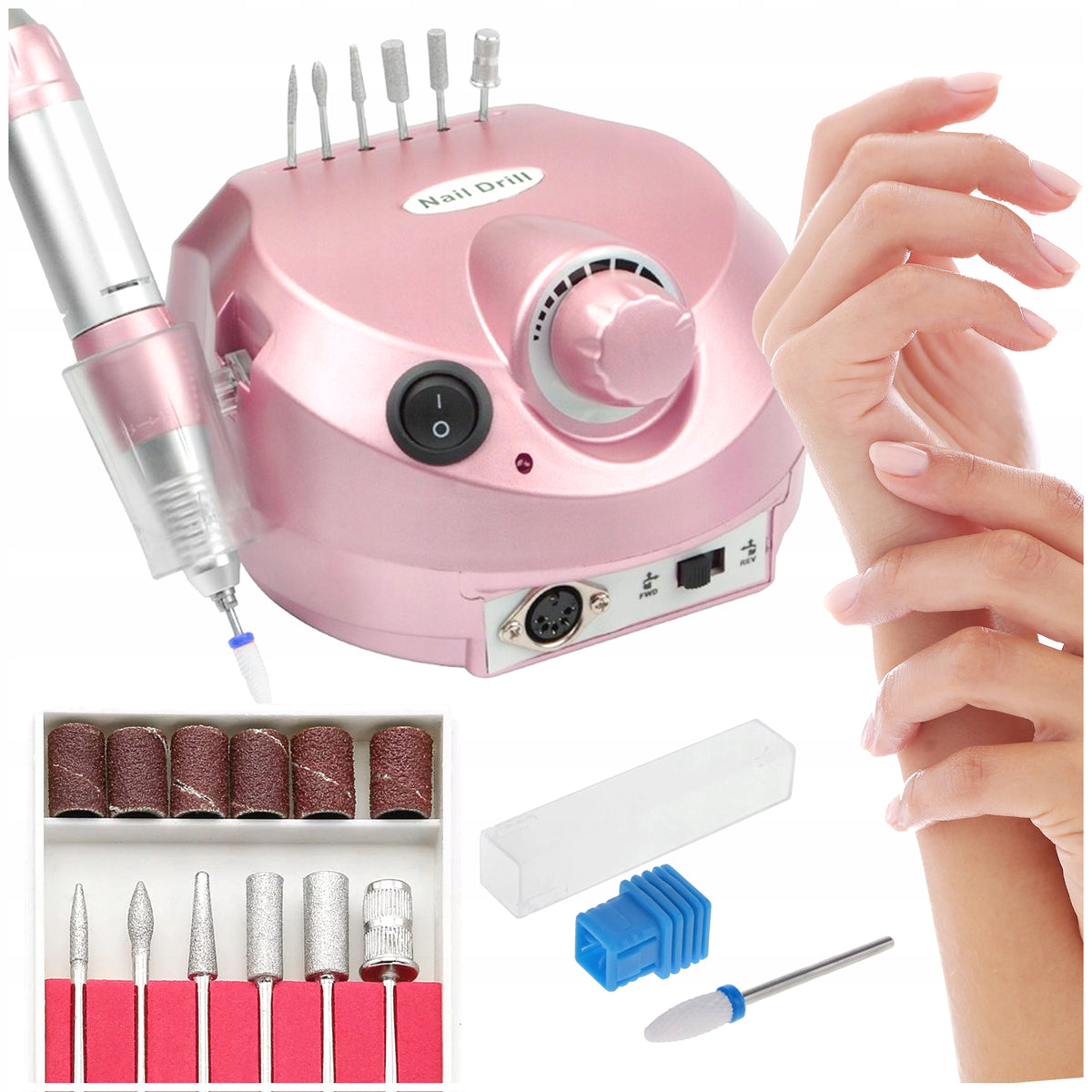 NAIL MILLING MACHINE MANICURE PEDICURE 65W PROFESSIONAL STRONG Packaging status original