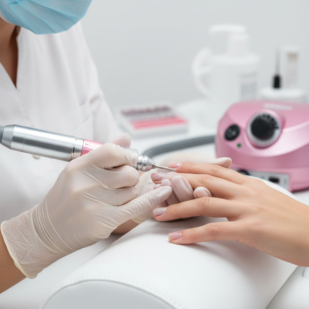 NAIL MILLING MACHINE MANICURE PEDICURE 80W PROFESSIONAL STRONG SET OF cutters Packaging status original