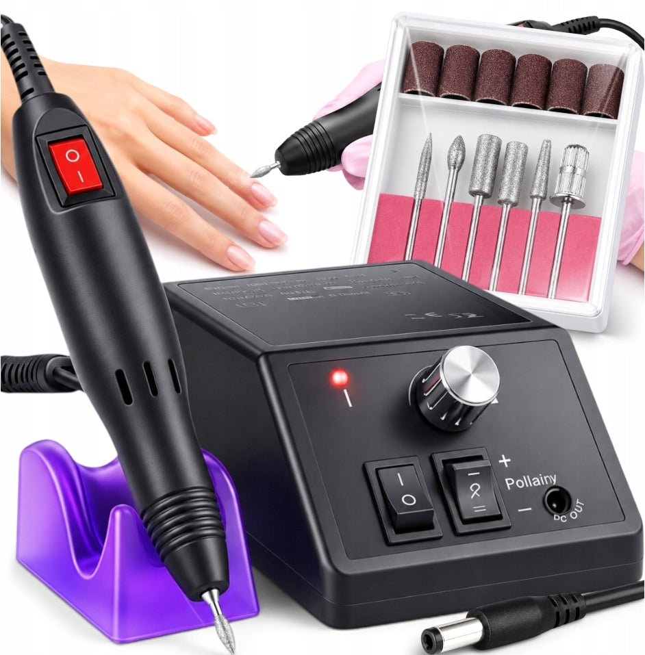 NAIL MILLING MACHINE MANICURE PEDICURE HYBRID GEL + CUTTER SET 20W 240V