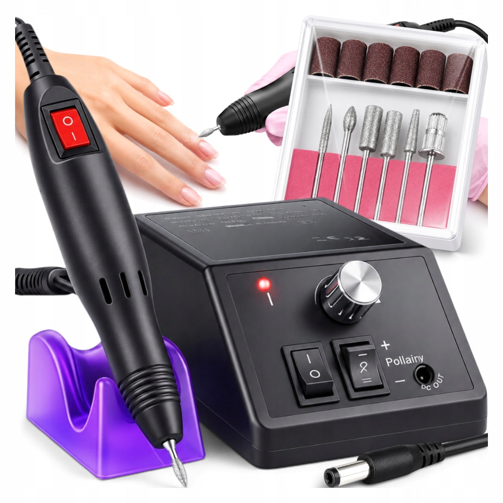 NAIL MILLING MACHINE MANICURE PEDICURE HYBRID GEL + CUTTER SET 20W 240V