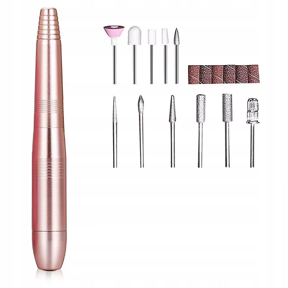 NAIL MILLING MACHINE MANICURE PEDICURE SET USB ELECTRIC PORTABLE