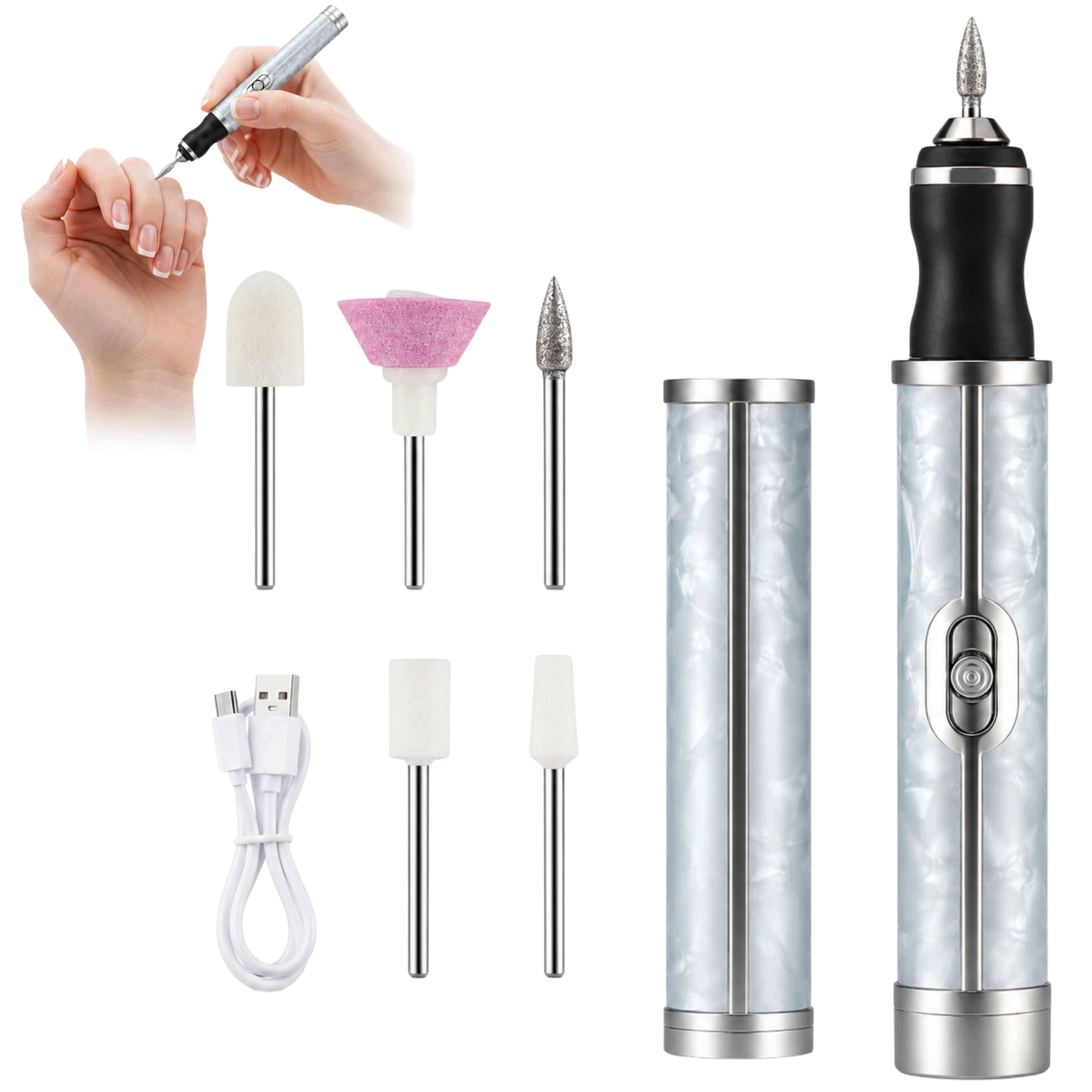 NAIL MILLING MACHINE MANICURE PEDICURE WIRELESS Electric USB File