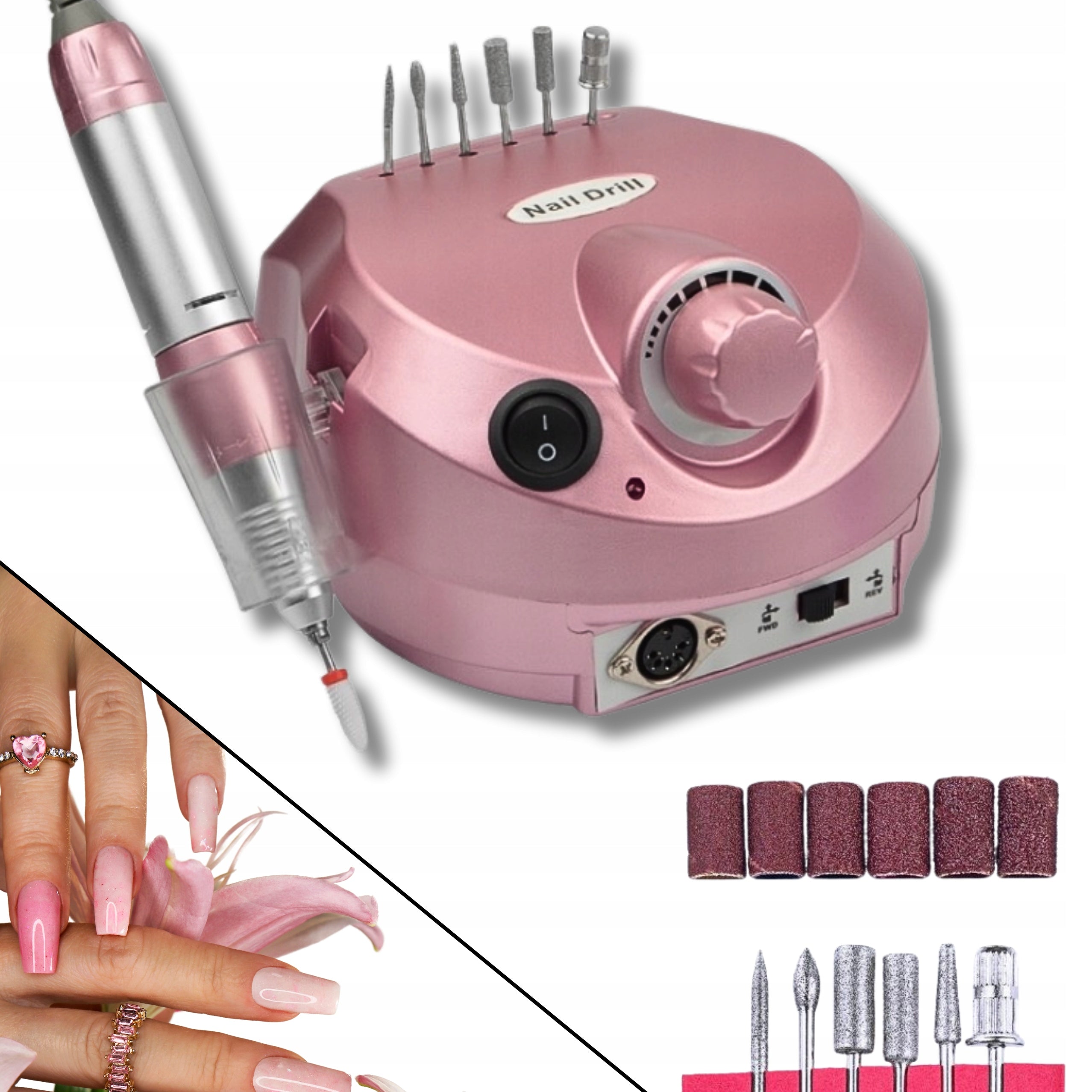 NAIL MILLING MACHINE | STRONG MANICURE PEDICURE + CERAMIC CUTTERS | POWER 60W