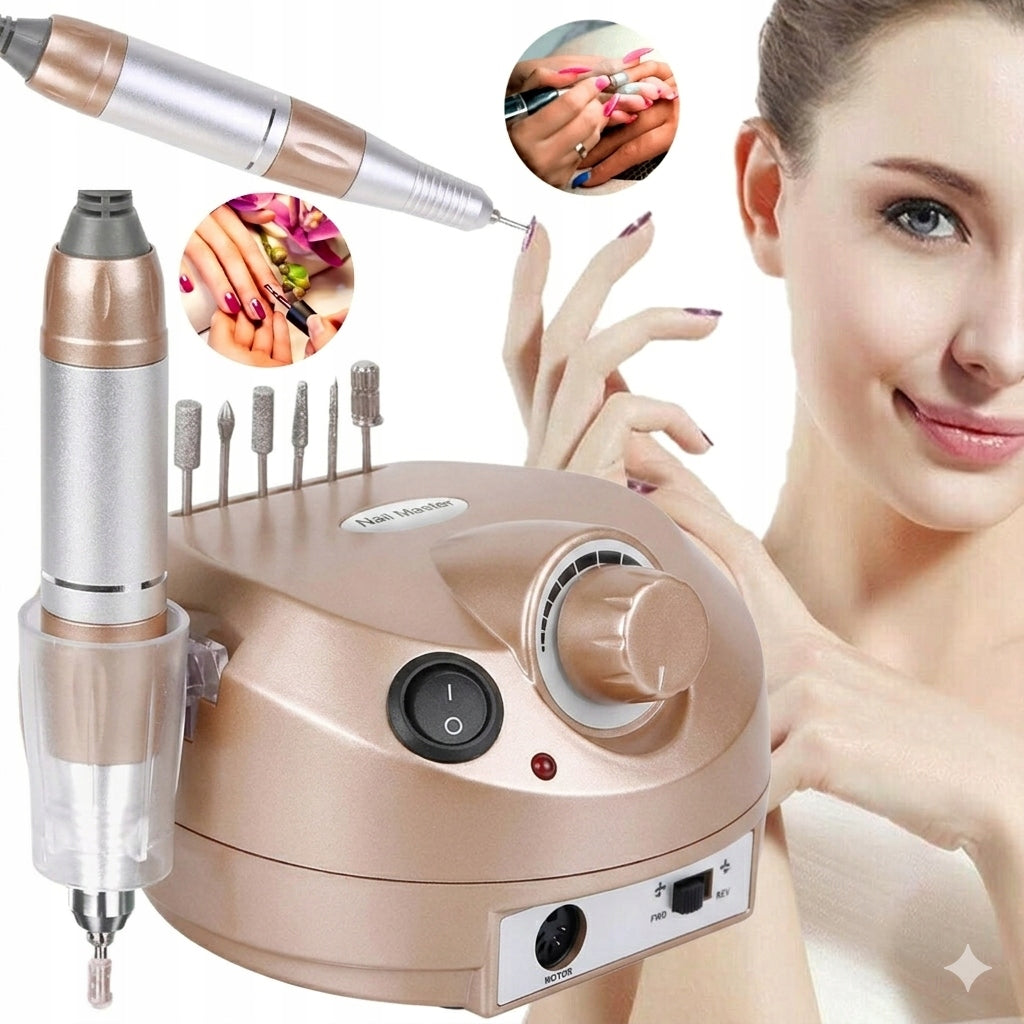 NAIL MILLING MACHINE STRONG PROFESSIONAL MANICURE PEDICURE 65W CUTTERS SET