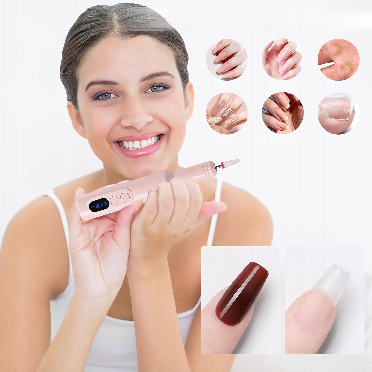 NAIL MILLING MANICURE PEDICURE STRONG PROFESSIONAL SET OF CUTTERS Packaging status original