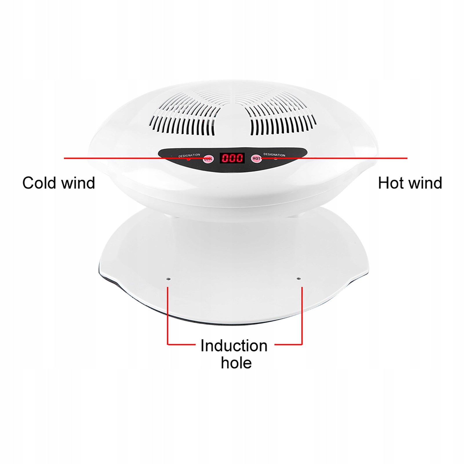 NAIL POLISH DRYING FAN 400W WHITE Color white