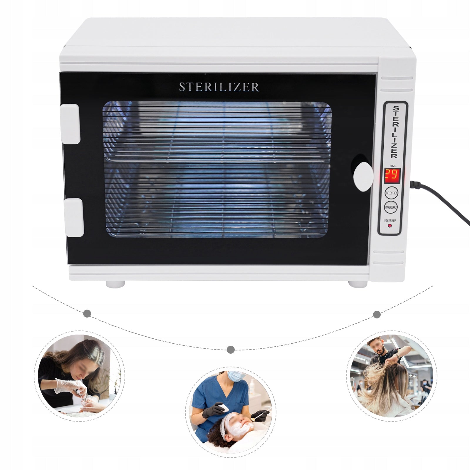 NAIL TOOL DISINFECTANT CABINET, STERILIZATION DEVICE FOR NAI L& HAIR TOOLS Manufacturer code YIG-2723