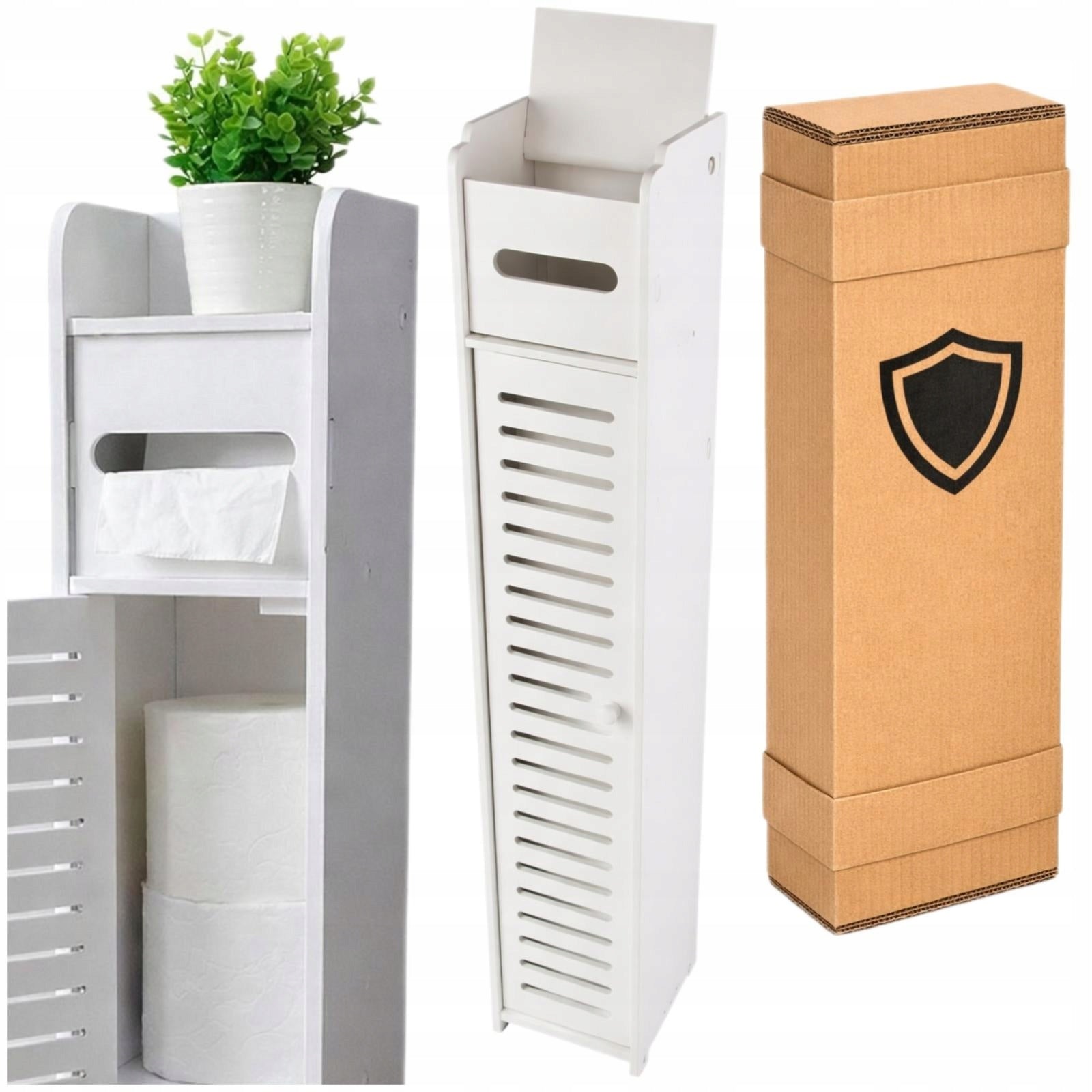 NARROW BATHROOM CABINET STANDING WHITE 80 CM FOR PAPER CHEST OF DRAWERS BOOKCASE POST