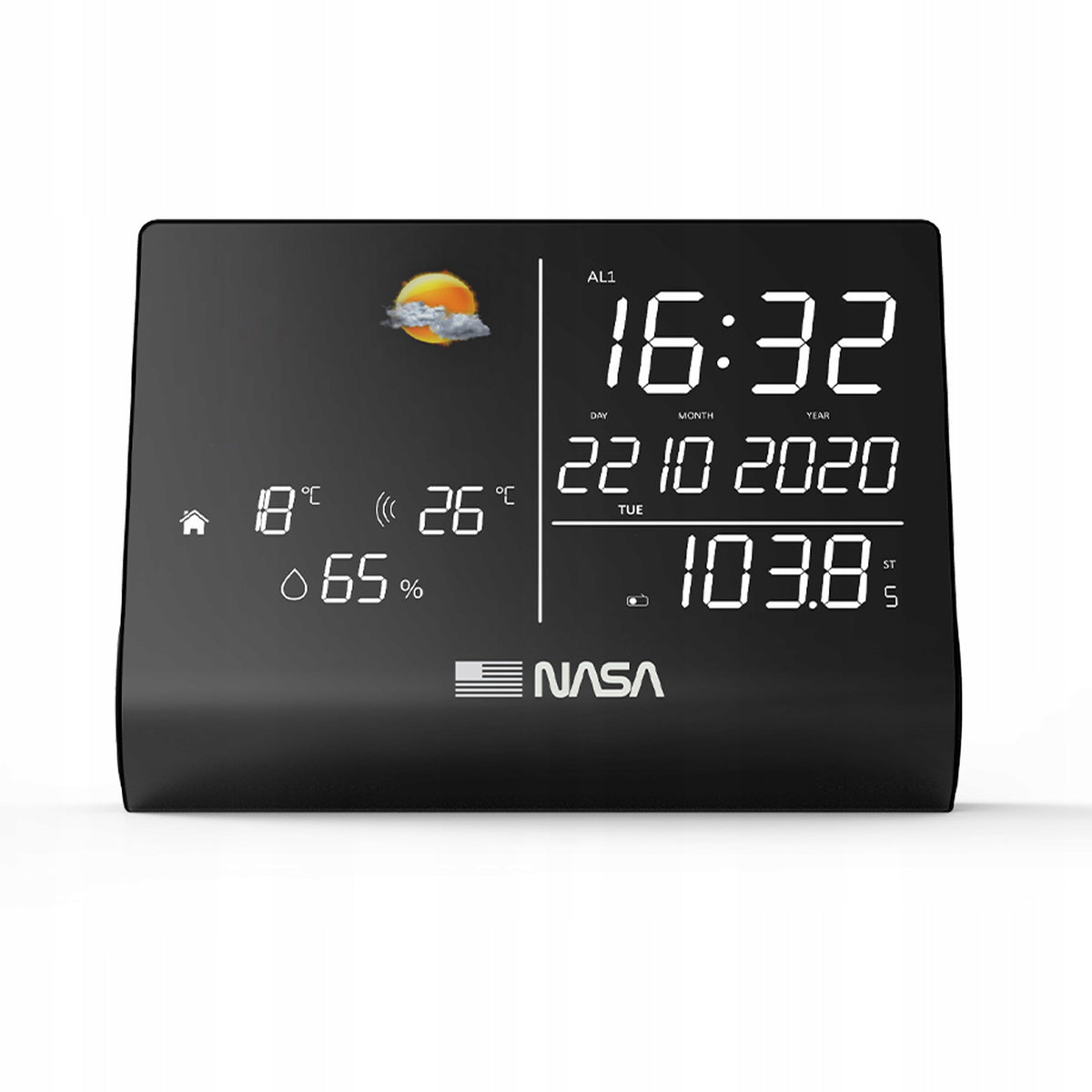 NASA Weather Station WSP1300 1300 Bluetooth Speaker FM Radio Alarm Clock Brand Nasa