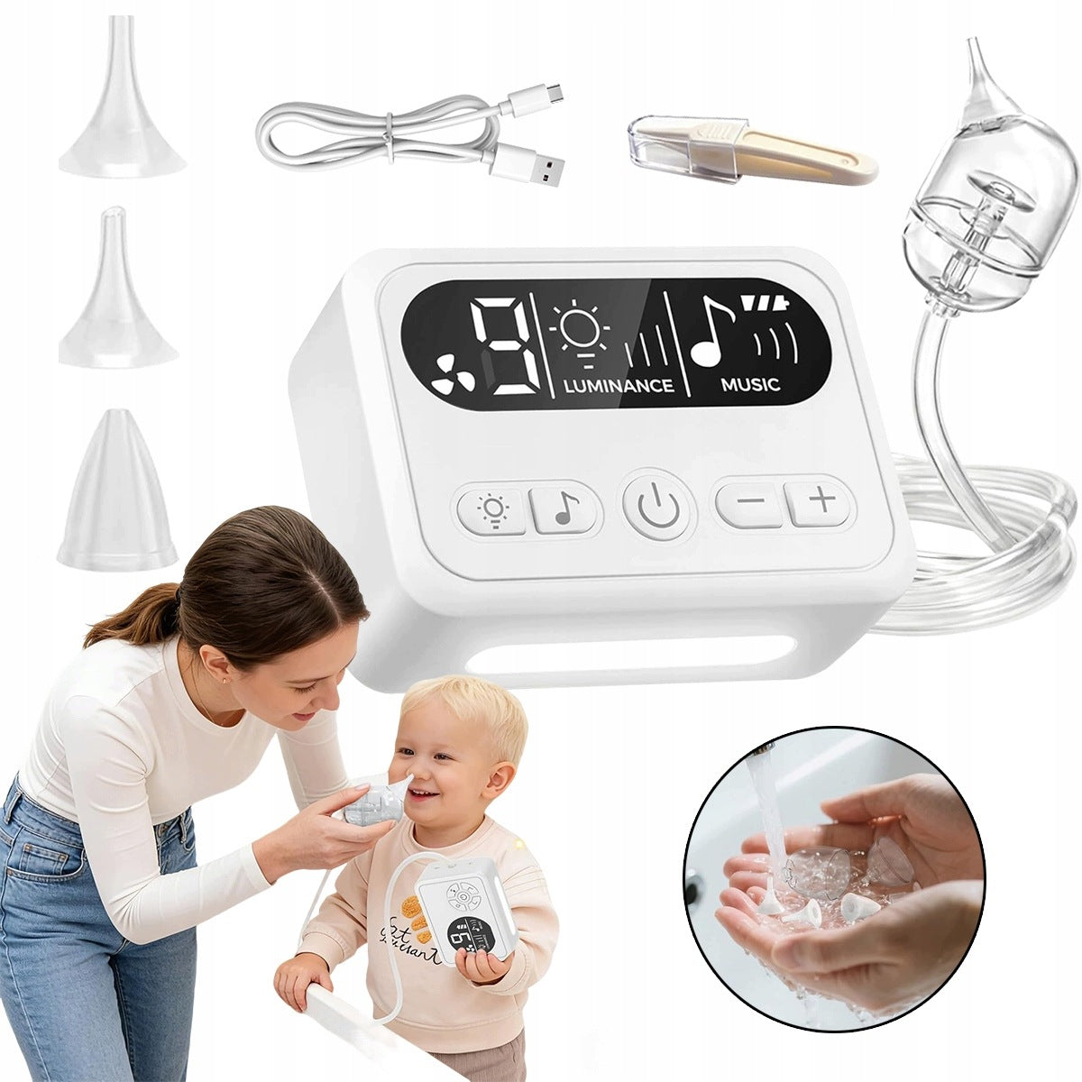 NASAL ASPIRATOR ELECTRIC VACUUM CLEANER RUNNY NOSE EXTRACTOR REGULATION