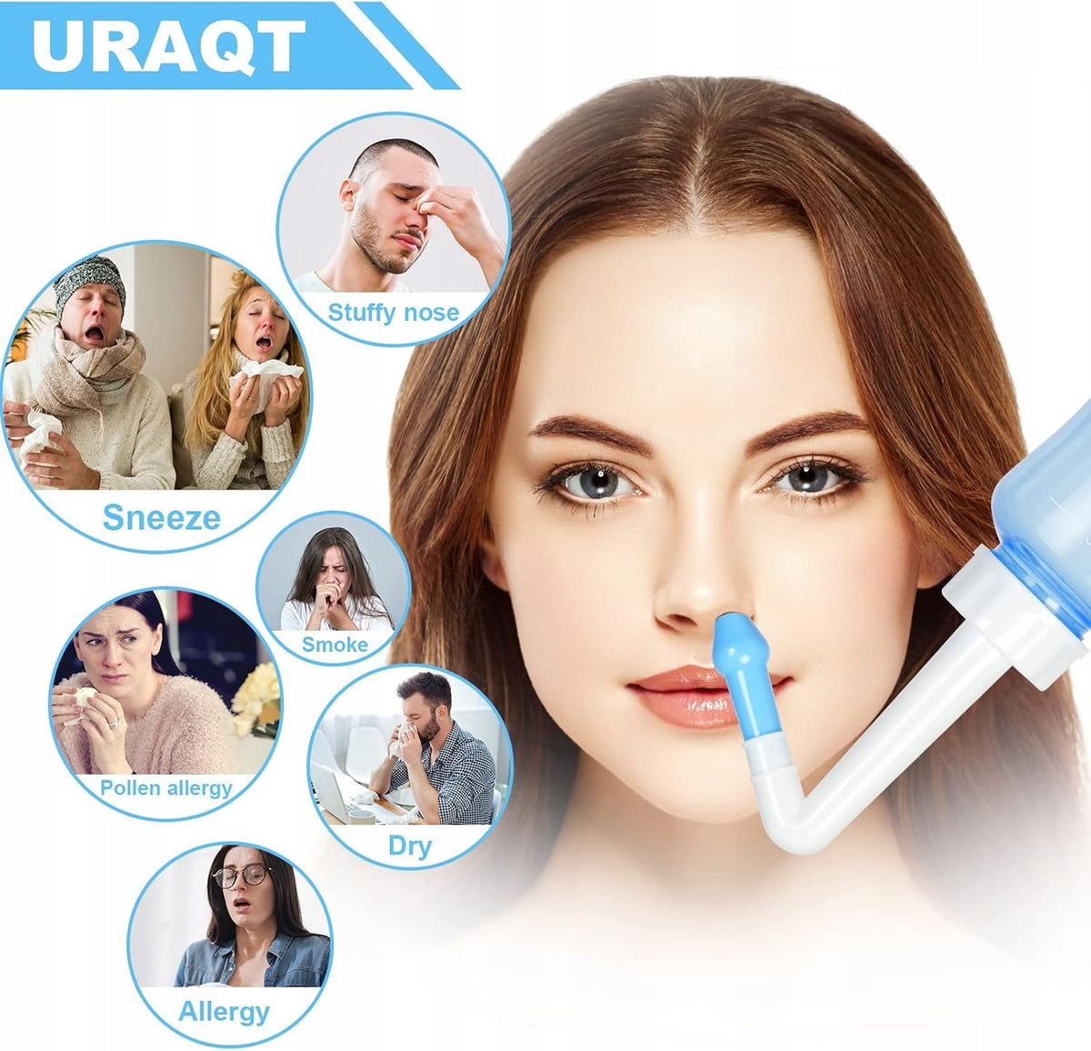 NASAL RINSE SET 300ML BOTTLE + 40 SACHETS OF BPA SALT Medical device type accessories for a medical device or a product without an intended medical purpose