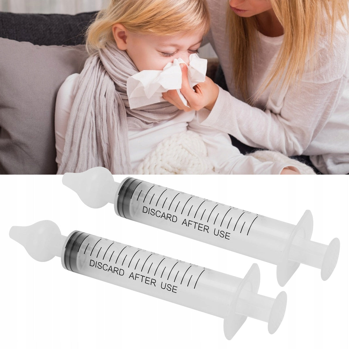 NASAL RINSE SYRINGE FOR CHILDREN 2 PIECES Brand no brand