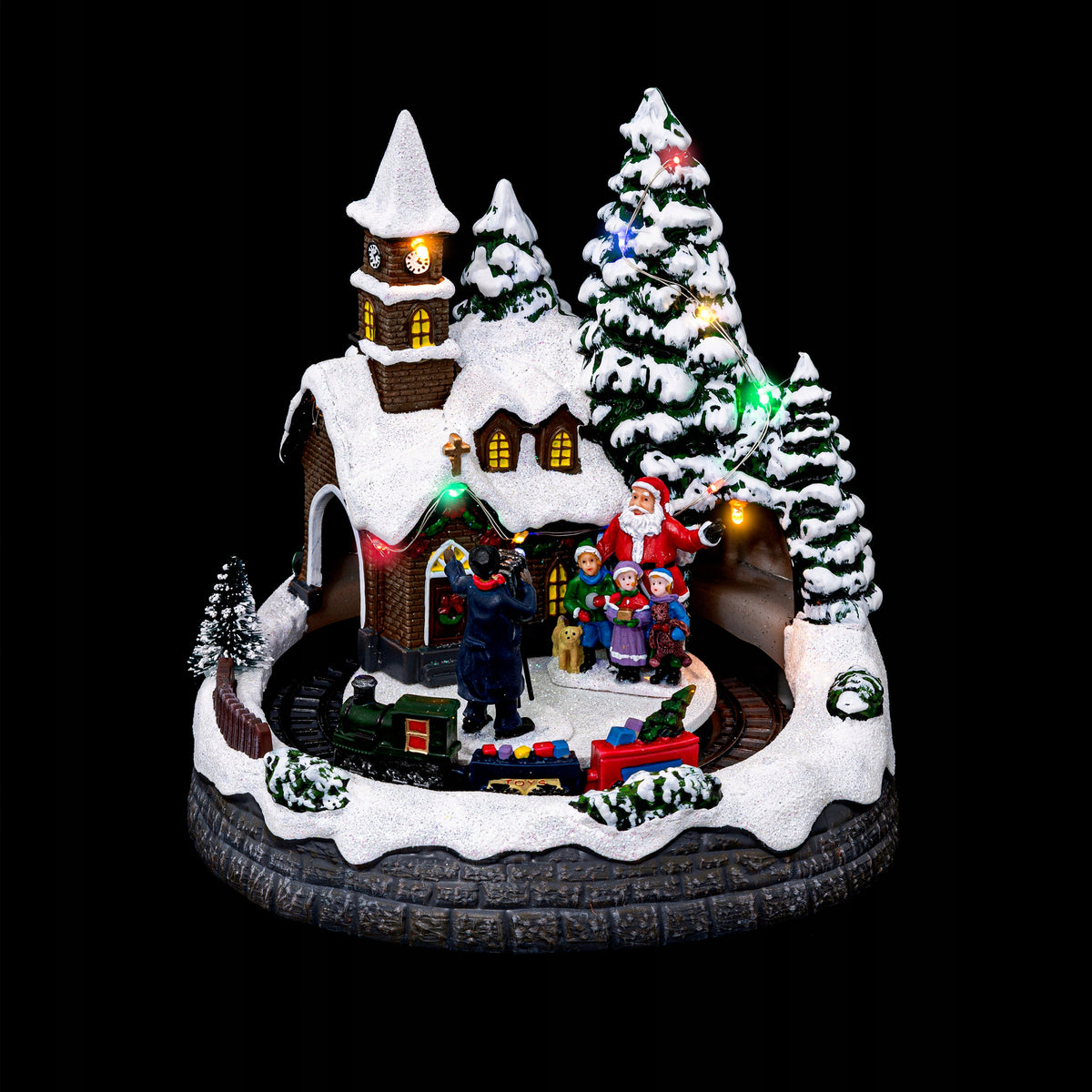 NATIVITY SCENE CHRISTMAS FIGURINE LED ORNAMENT WINTER CHRISTMAS VILLAGE Brand Fééric Lights and Christmas