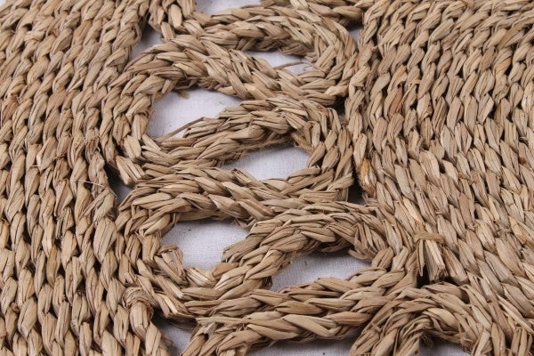 NATURAL OVAL SEAGRASS FLOOR MAT CARPET BOHO 60x90 cm Product width 60 cm