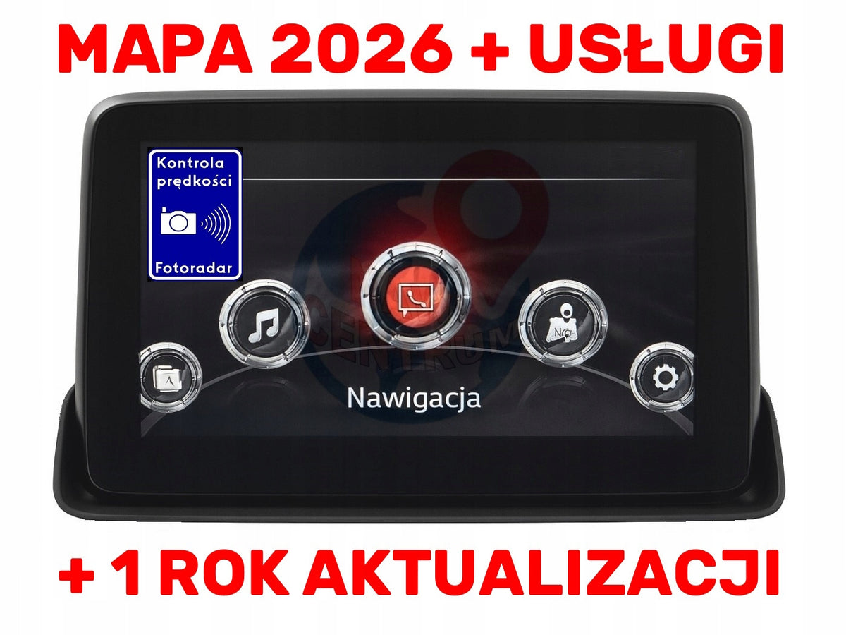 NAVIGATION MAP 2026 + YEAR OF UPDATE MAZDA 2 3 6 CX-3 CX-5 CX-9 (ONLINE)