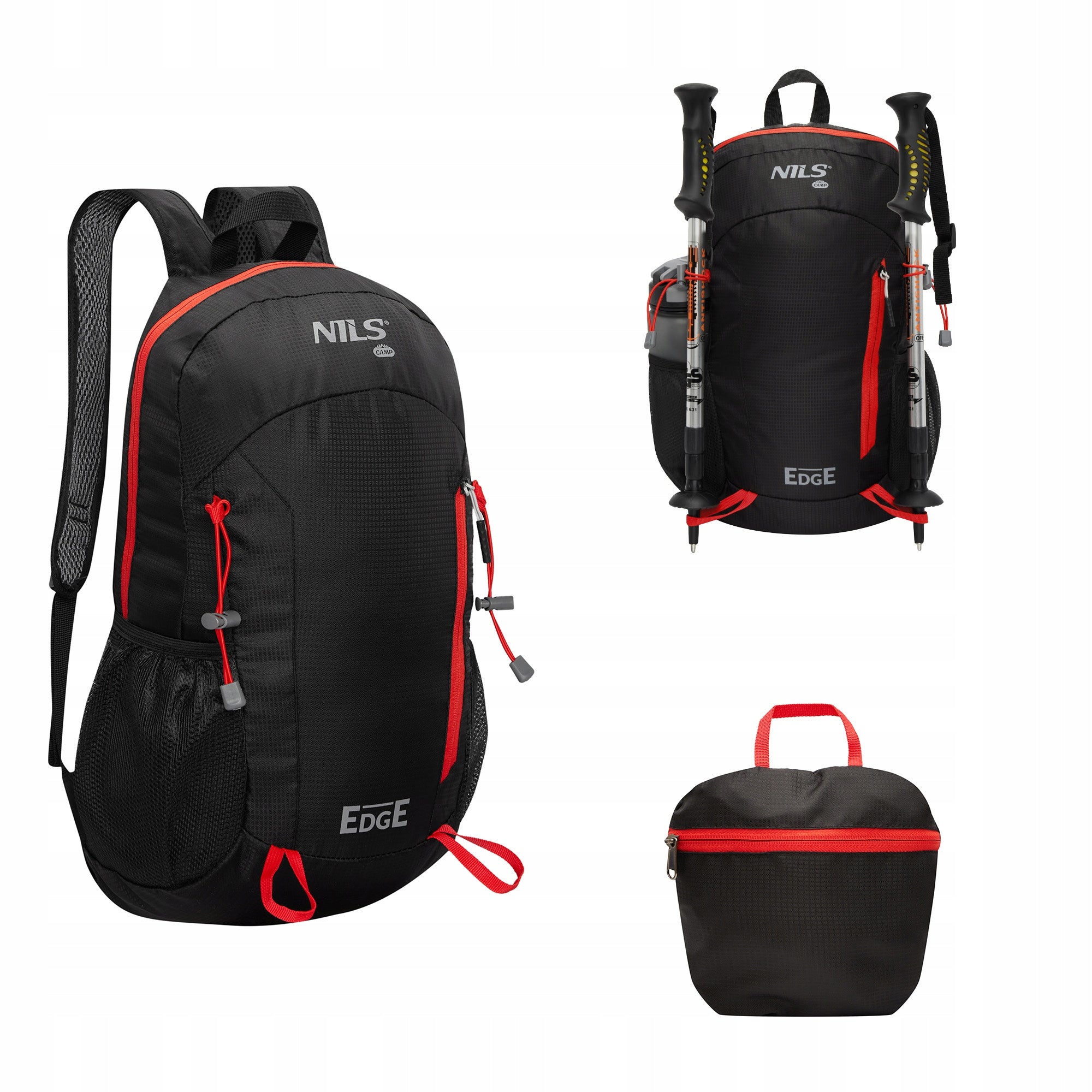 NC1724 BACKPACK EDGE BLACK 22L NILS CAMP Manufacturer code 15-07-140