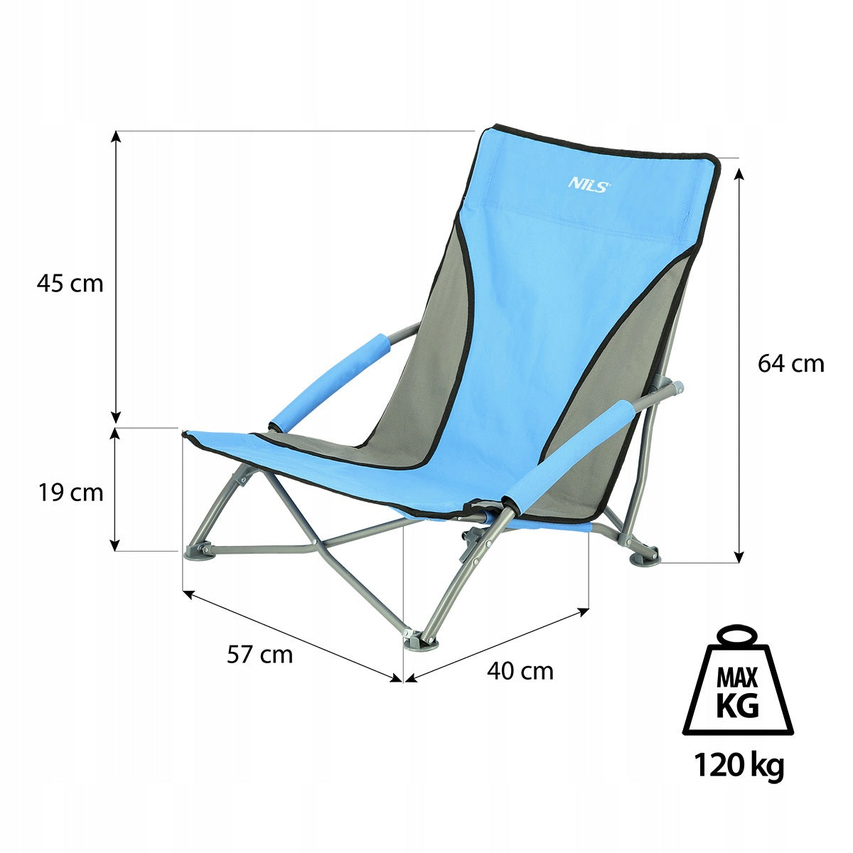 NC3035 BLUE BEACH CHAIR NILS CAMP Weight 2.25 kg