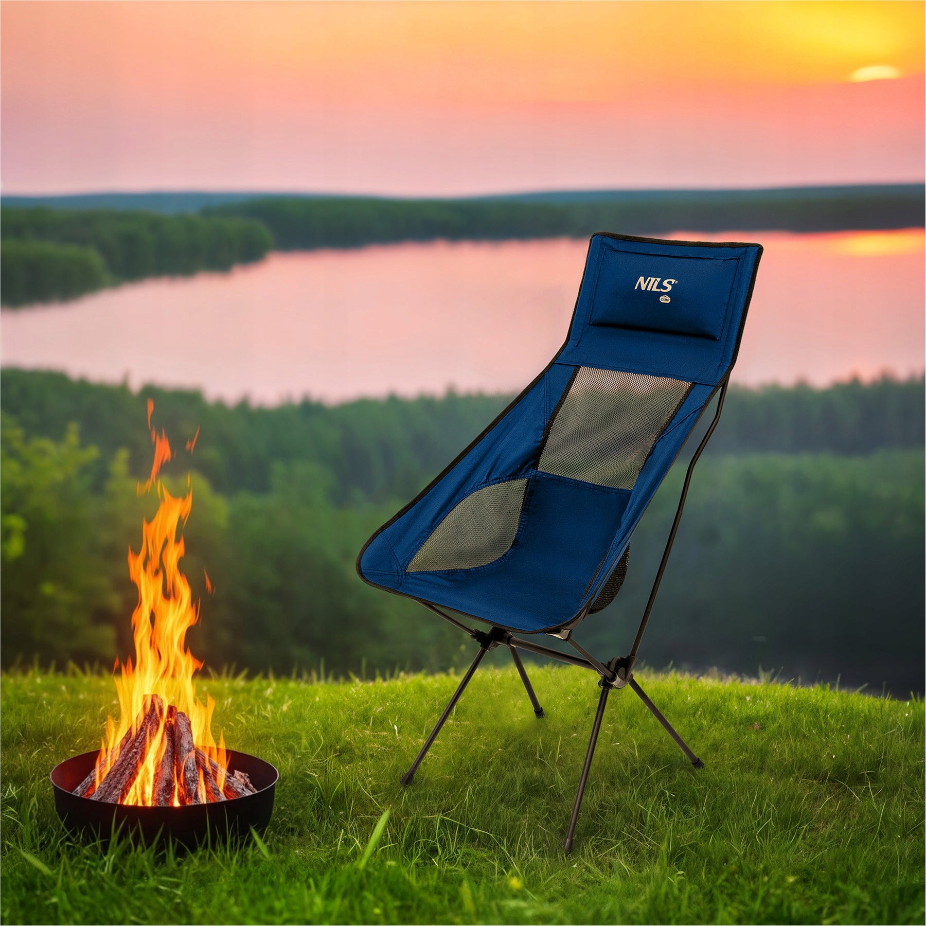 NC3322 ULTRALIGHT FOLDING CHAIR NAVY BLUE NILS CAMP Manufacturer code 15-03-319