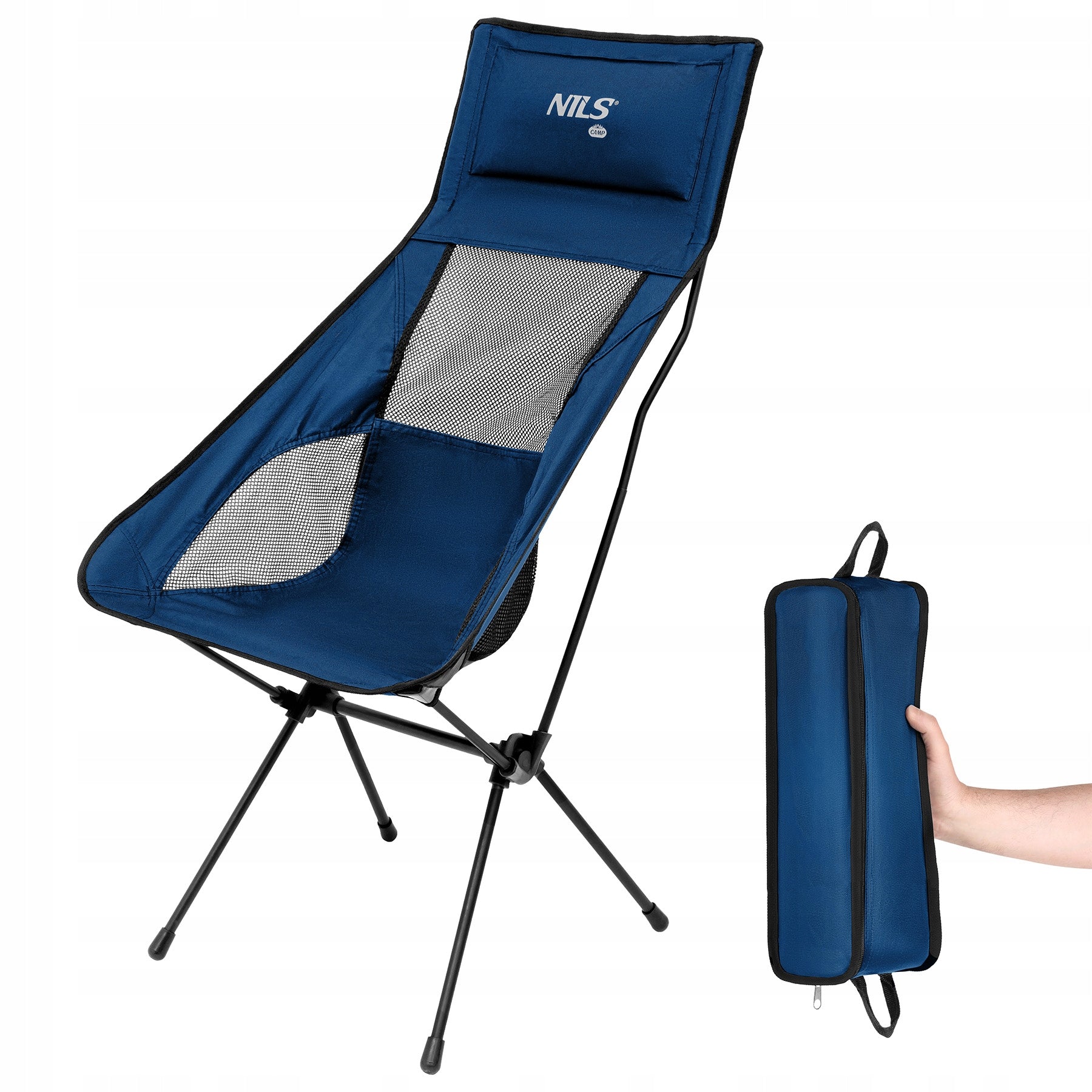 NC3322 ULTRALIGHT FOLDING CHAIR NAVY BLUE NILS CAMP
