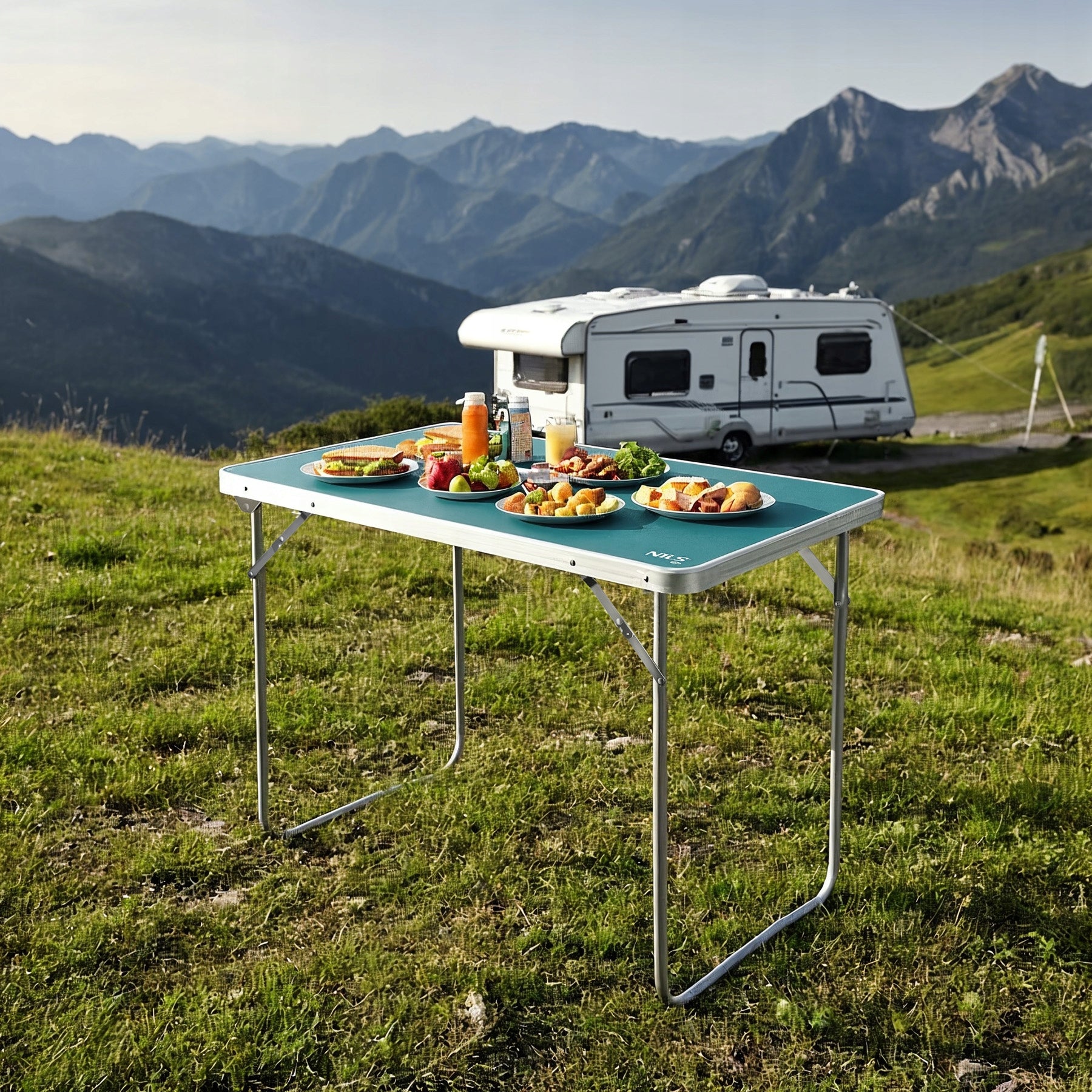 NC3401 CAMPING TABLE 60x40x50 CM BLUE NILS CAMP Manufacturer code 15-03-333