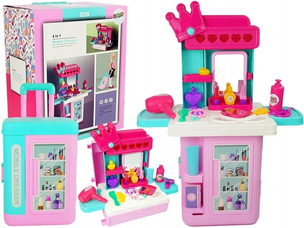 ND24_8521 Set of Beauty Dressing Table in Suitcase Kor Brand LEAN Toys
