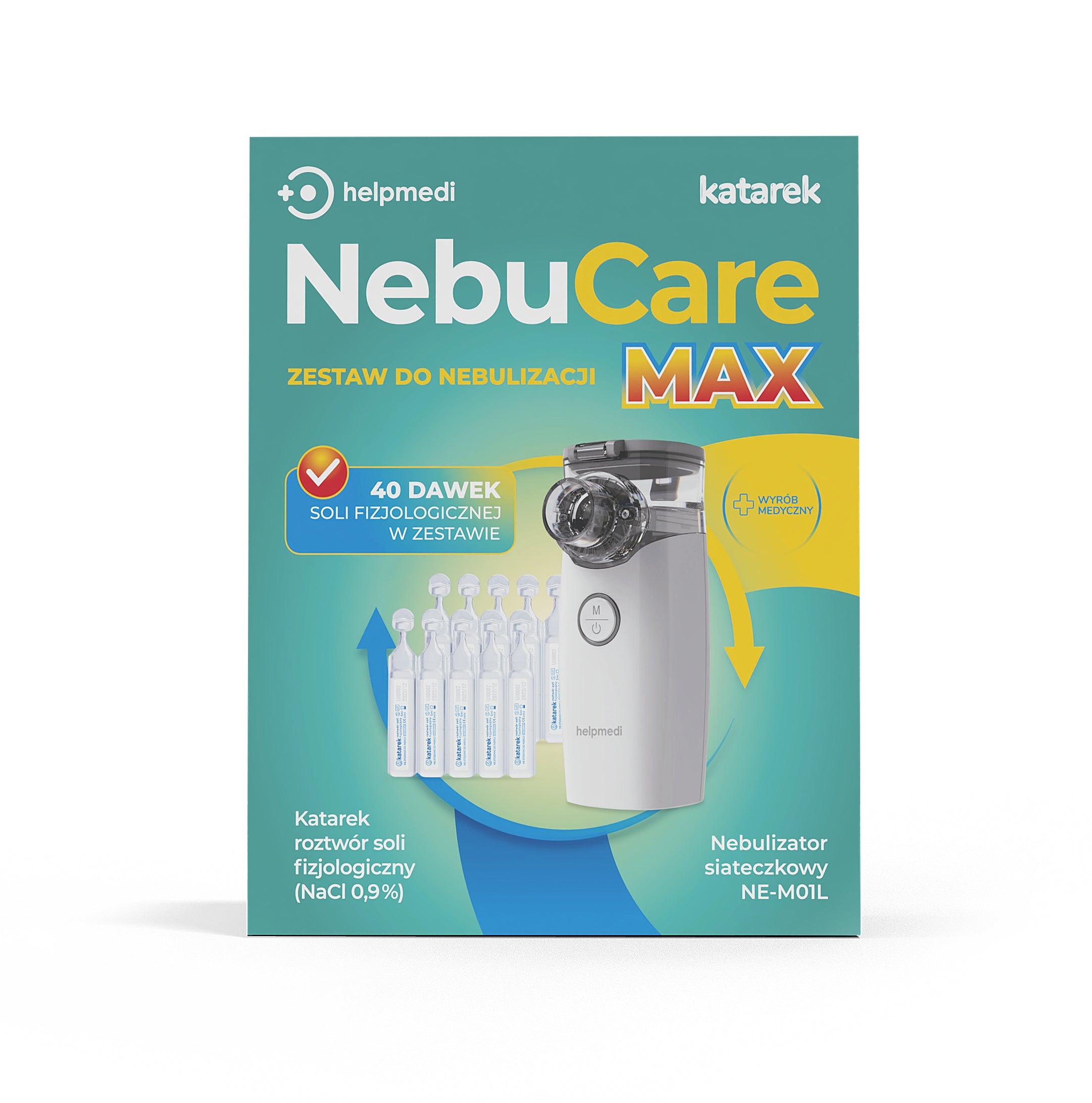 NEBUCARE MAX INHALER NEBULIZER + KATAREK SALT NEBULISER KIT Medical device no