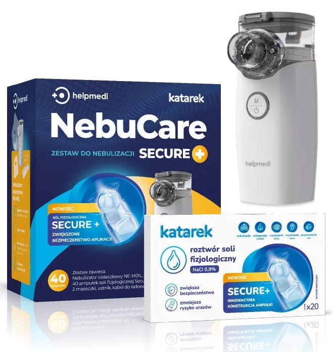 NEBUCARE SECURE 2.0 MESH NEBULIZER INHALER SILENT SALT FOR RUNNY NOSE