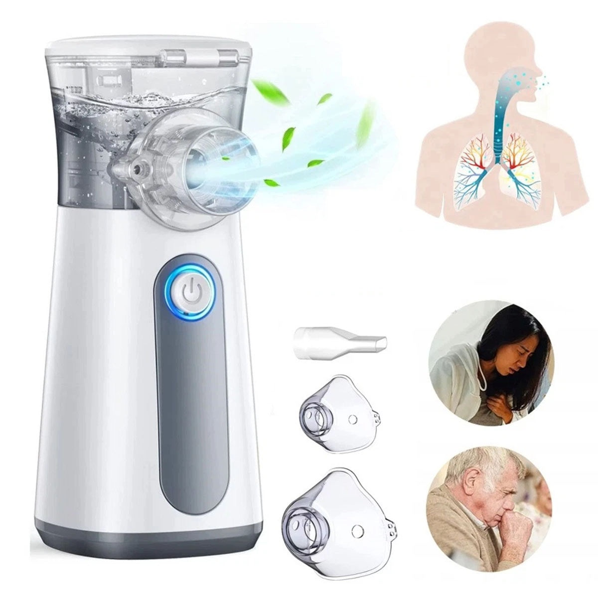 NEBULIZER INHALER FOR CHILDREN ADULTS MESH PORTABLE SILENT LITE