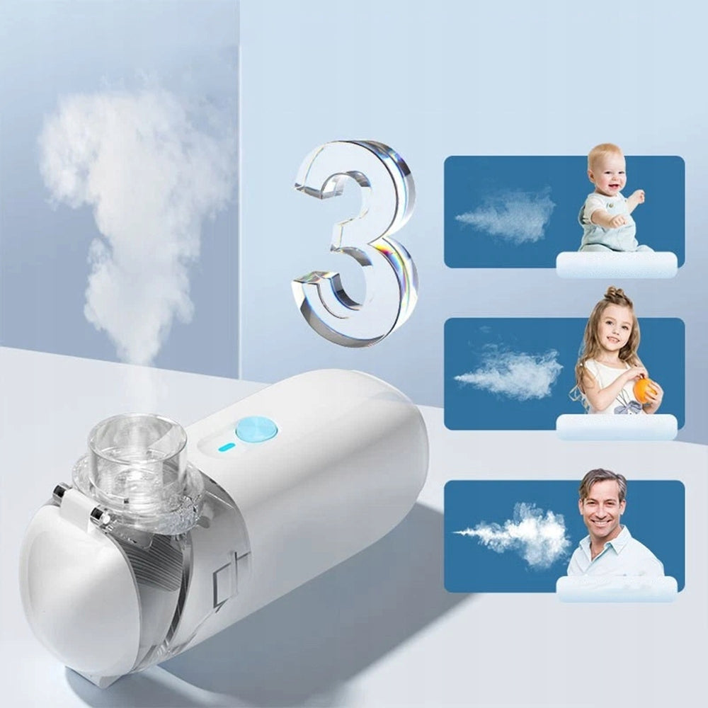 NEBULIZER PORTABLE INHALER 3 LEVELS SILENT MASK FOR ADULT CHILDREN Medical device no