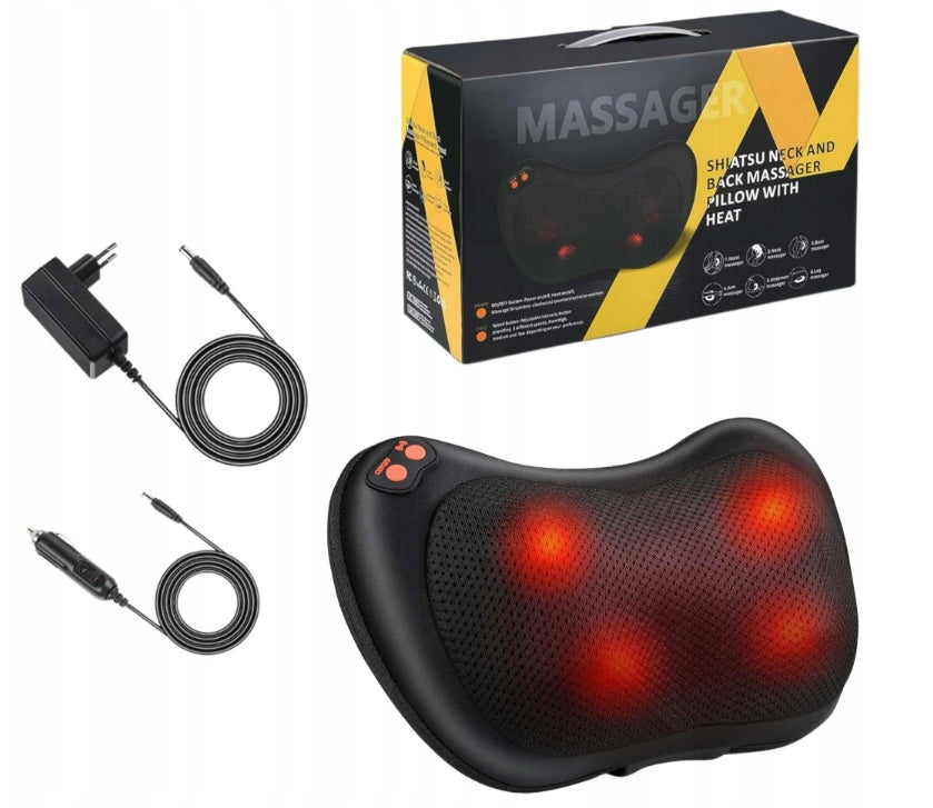 NECK BACK MASSAGER PORTABLE MASSAGE SHIATSU MOVEMENT AND WARMTH