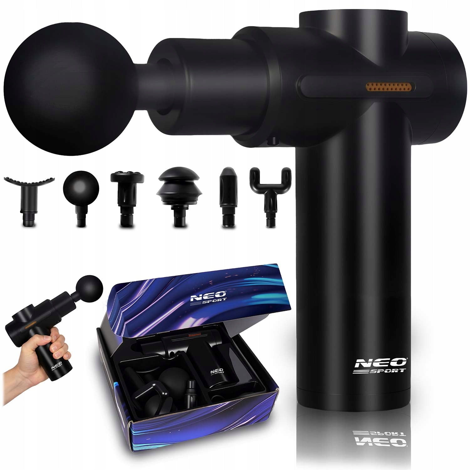 NECK BODY MASSAGER NECK MASSAGE GUN 6 OVERLAYS ADJUSTABLE Brand no brand