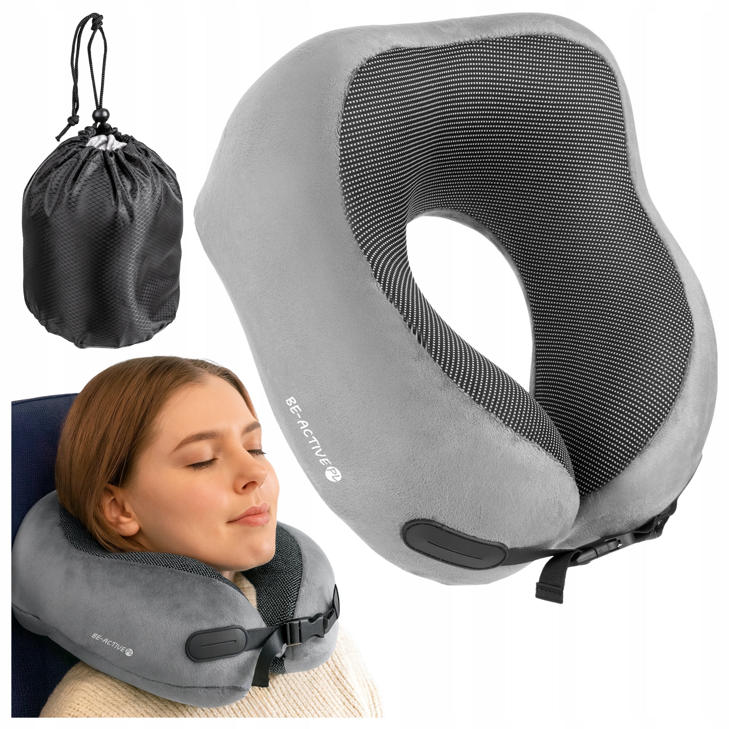 NECK CROISSANT TRAVEL PILLOW FOR AIRPLANE TOURIST MEMORY FOAM