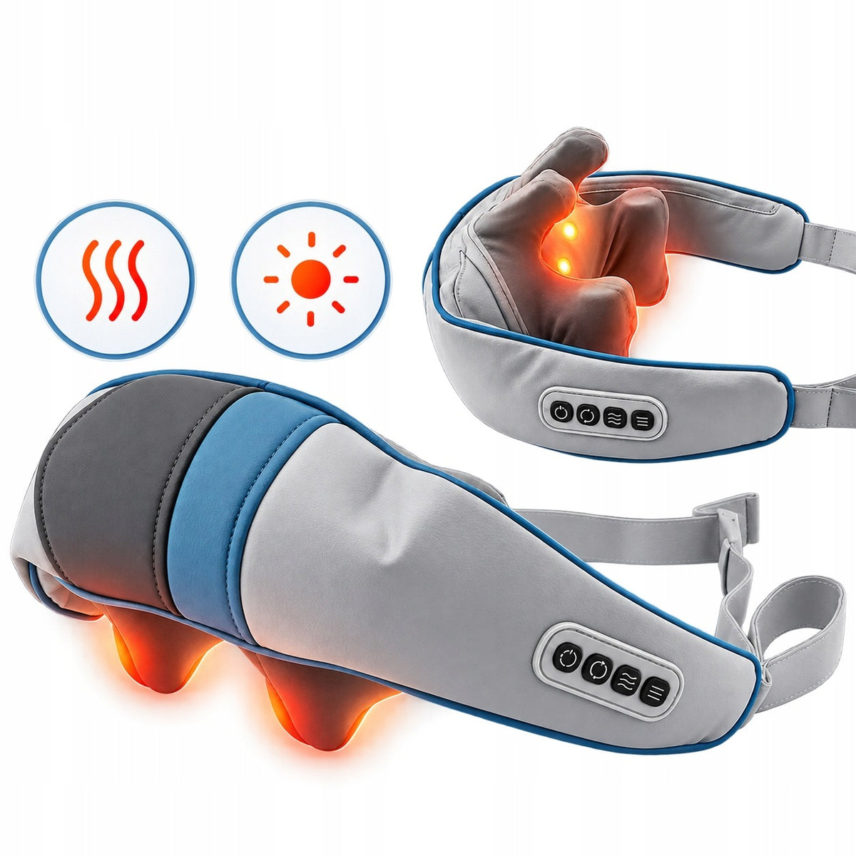 NECK MASSAGER BACK SHIATSU WIRELESS HEATING BATTERY HERZ Medical device no