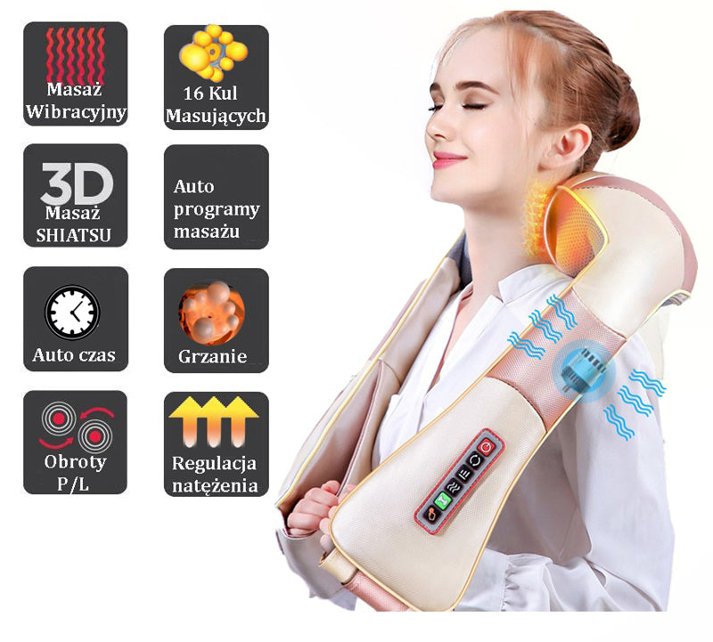NECK MASSAGER FOR SHIATSU MASSAGE PILLOW
