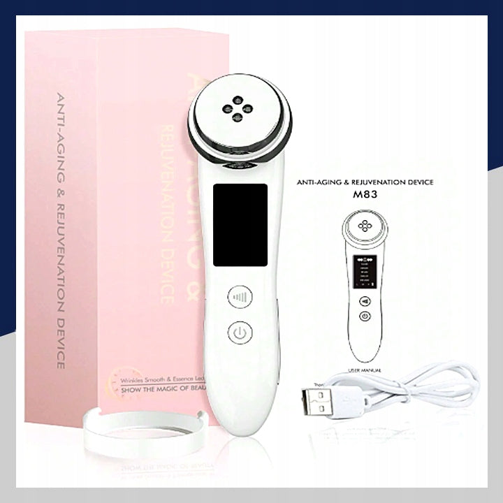 NEEDLELESS MESOTHERAPY 4in1 FACE MASSAGER ELECTRIC EMS LIFTING LED