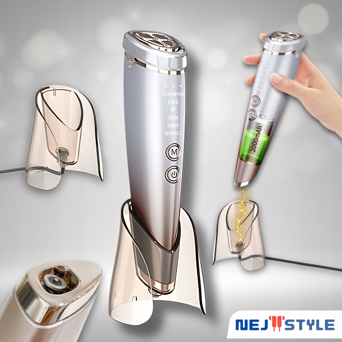 NEEDLELESS MESOTHERAPY FOR FACE 7in1 REJUVENATION RF EMS PHOTOTHERAPY LED 10W Medical device no