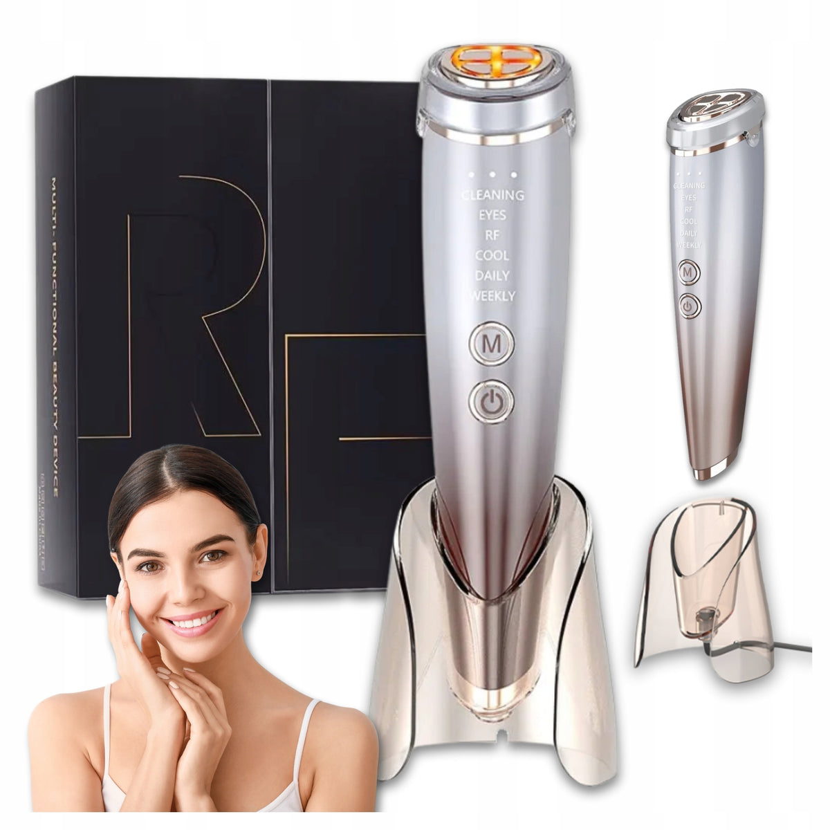 NEEDLELESS MESOTHERAPY FOR FACE 7in1 REJUVENATION RF EMS PHOTOTHERAPY LED 10W