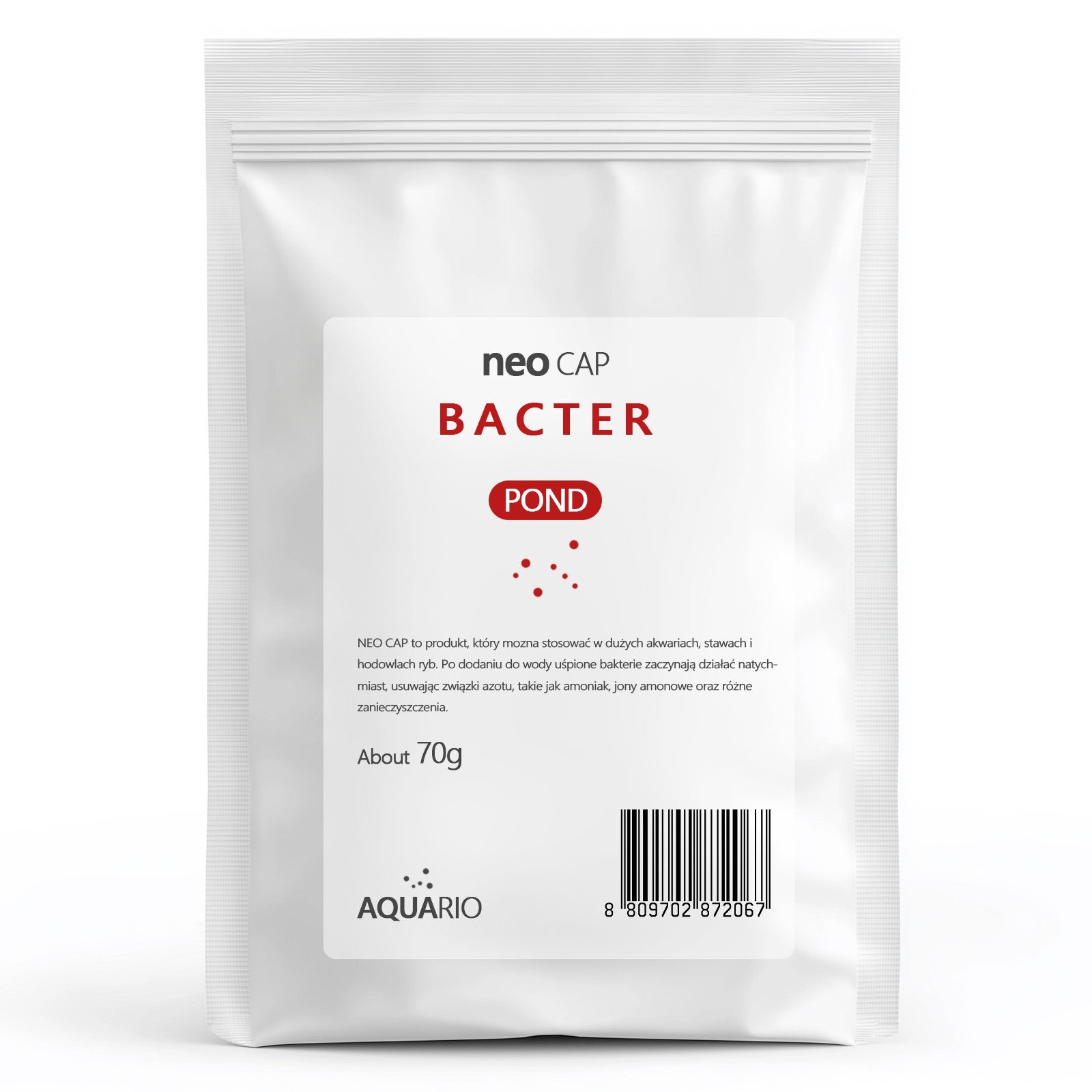 NEO CAP BACTER POND 70G NATURAL BACTERIA FOR MESH 5000L WITHOUT ECO CHEMISTRY Brand no brand