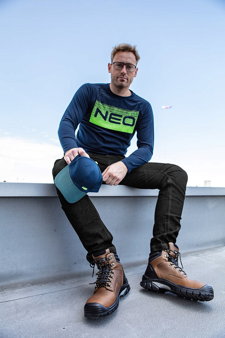 NEO Men's Work Pants Jeans with Belt - DENIM Stretch STRONG Series Packaging status original