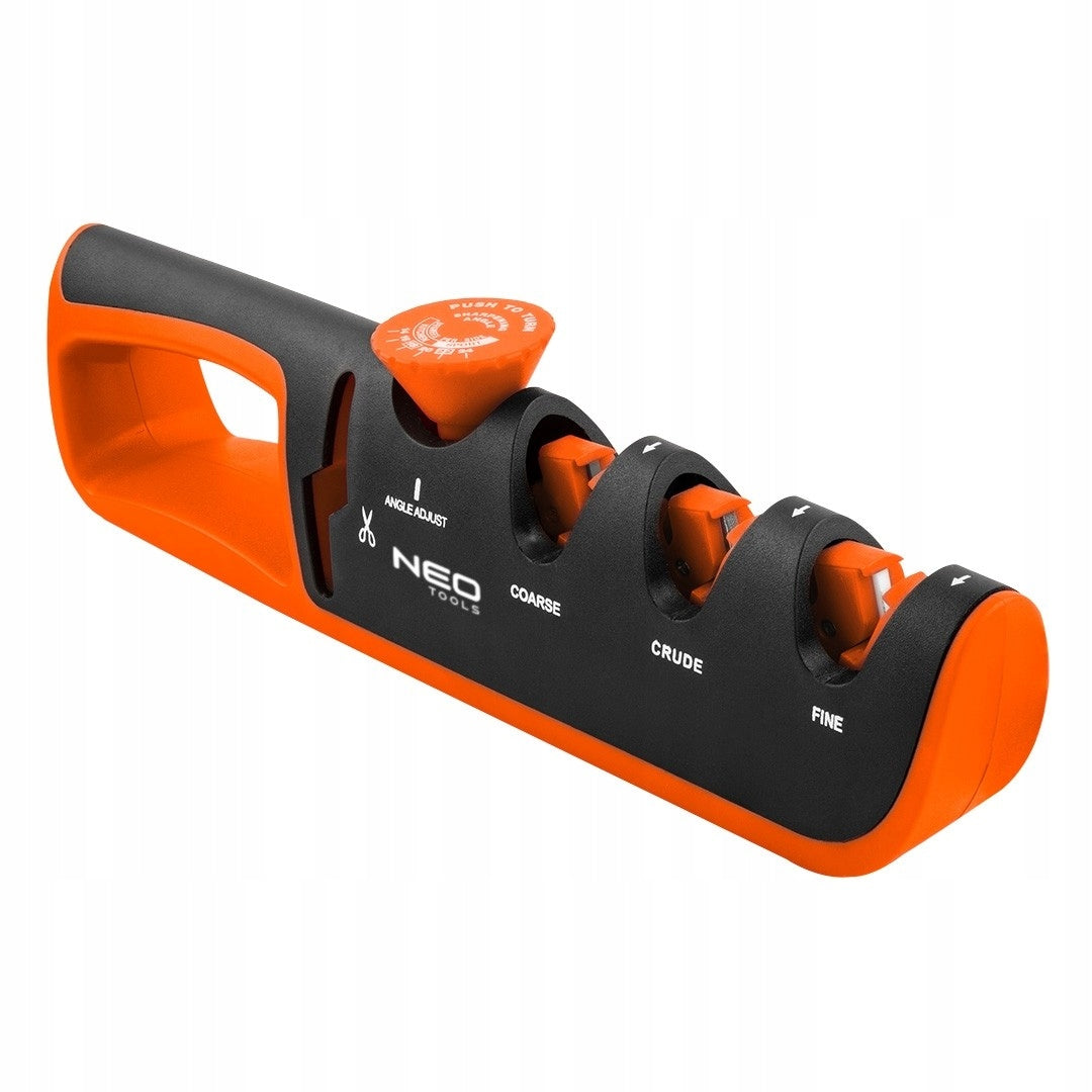NEO SHARPENER FOR KNIVES AND SCISSORS WITH ADJUSTABLE SHARPENING ANGLE 56-050 Brand NEO TOOLS