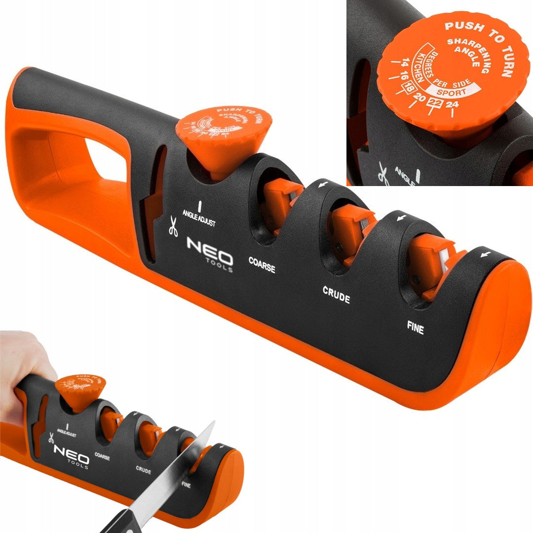 NEO SHARPENER FOR KNIVES AND SCISSORS WITH ADJUSTABLE SHARPENING ANGLE 56-050