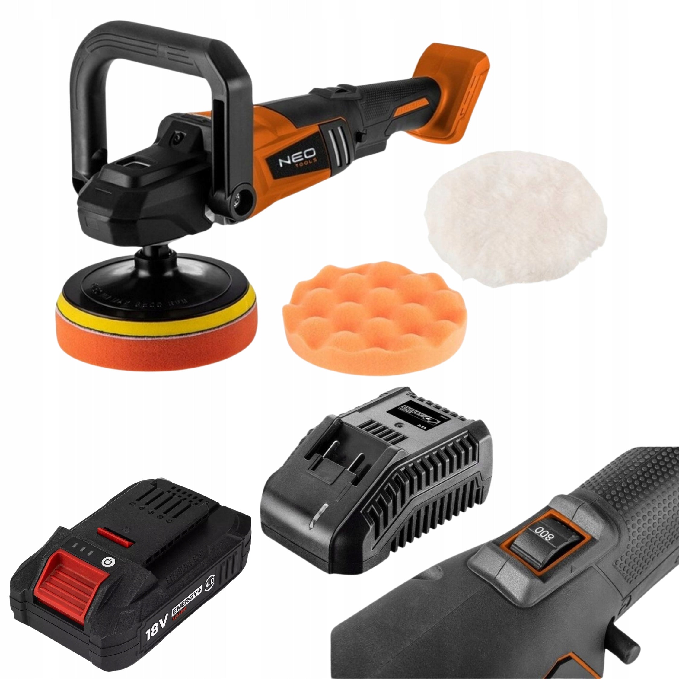 NEO TOOLS BRUSHLESS POLISHER +AKU 4AH+CHARGER