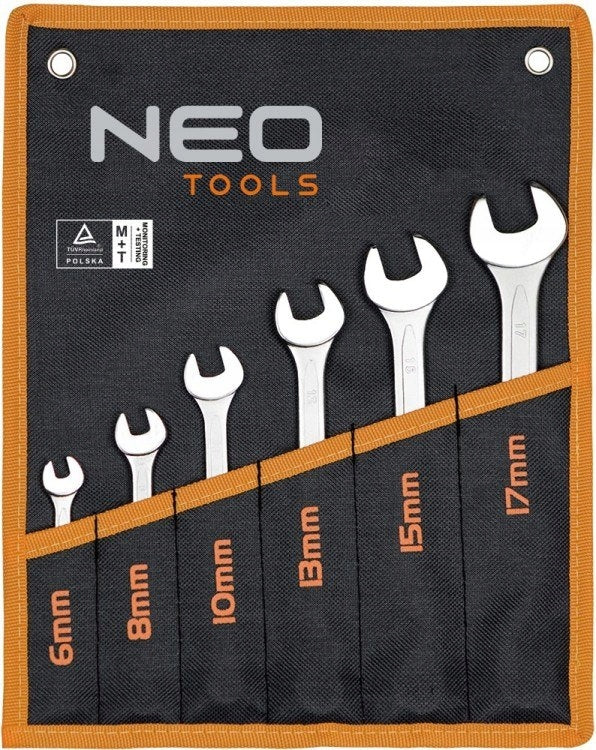 NEO TOOLS Flat-eye wrenches 6-22 mm, set of 12 pcs. 09-752 Brand NEO TOOLS