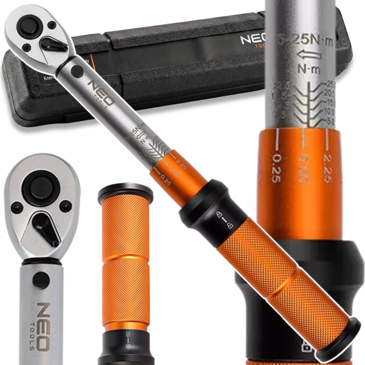 NEO TOOLS TORQUE WRENCH 1/4" RANGE 5-25 NM CALIBRATION CERTIFICATE