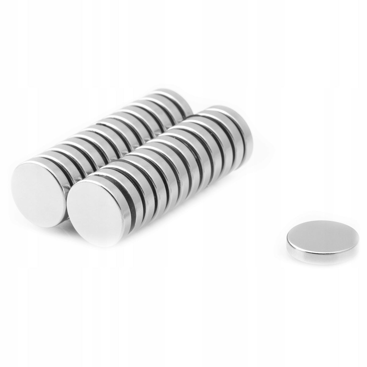 NEODYMIUM CYLINDRICAL MAGNET 15x3 SET 30 pcs. STRONG Brand Euromagnesy