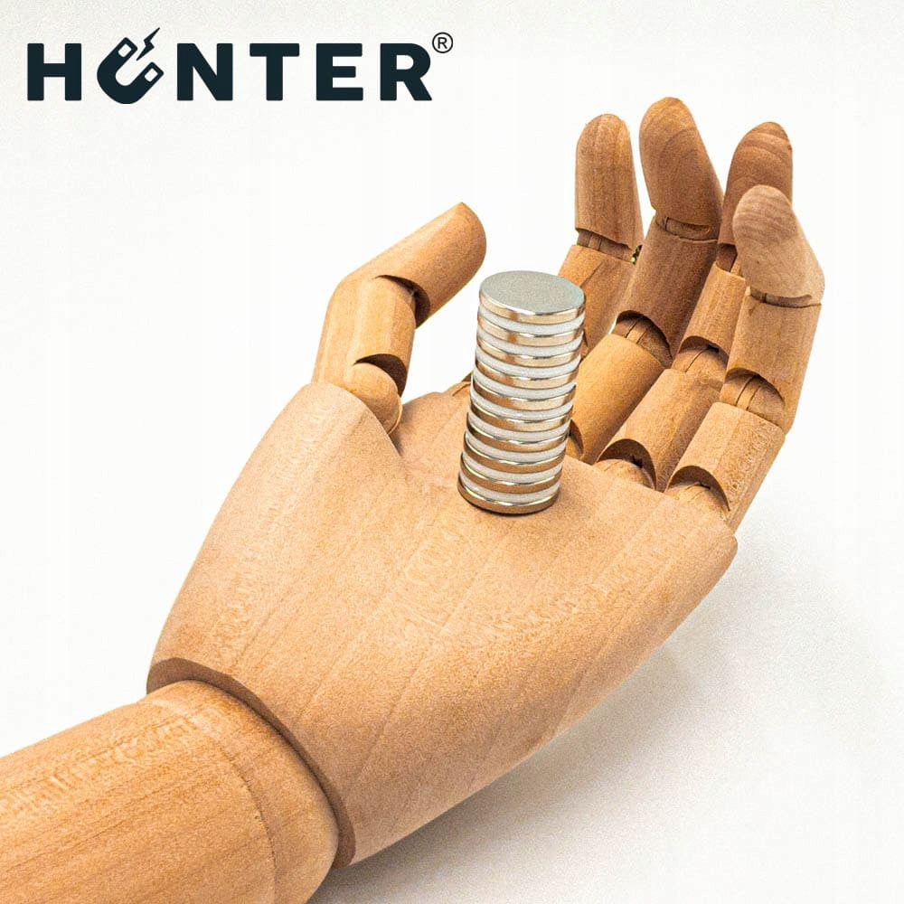 NEODYMIUM CYLINDRICAL MAGNET 20x2.5mm STRONG, round, puck, HUNTER - 10 PCS Number of pieces on offer 10 szt.