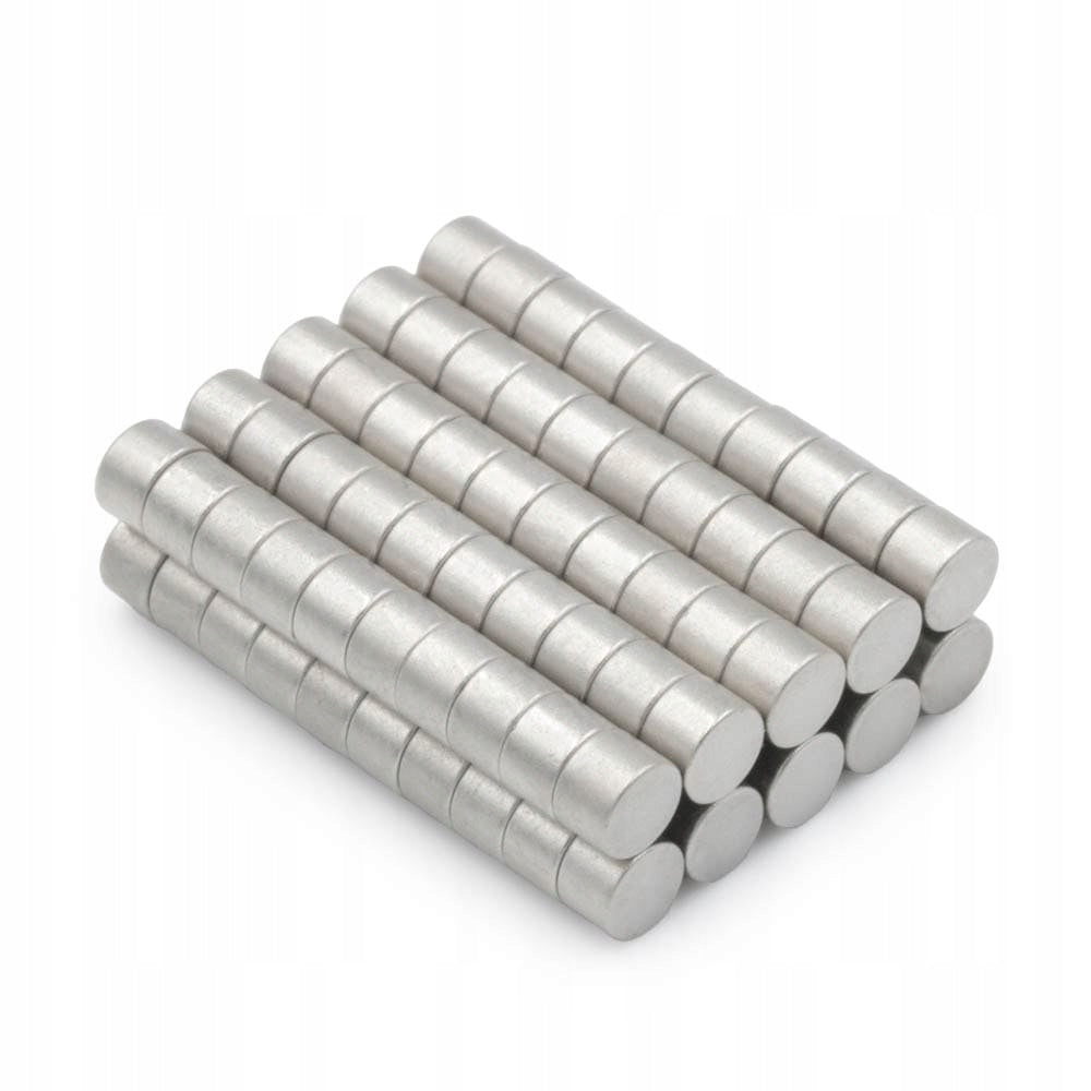 NEODYMIUM CYLINDRICAL MAGNET 3x2 mm STRONG, round, disc, HUNTER - 100 PCS